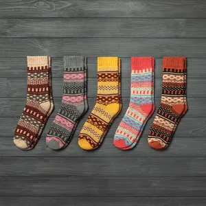 Sofia Fair Isle Nordic Woollen Socks