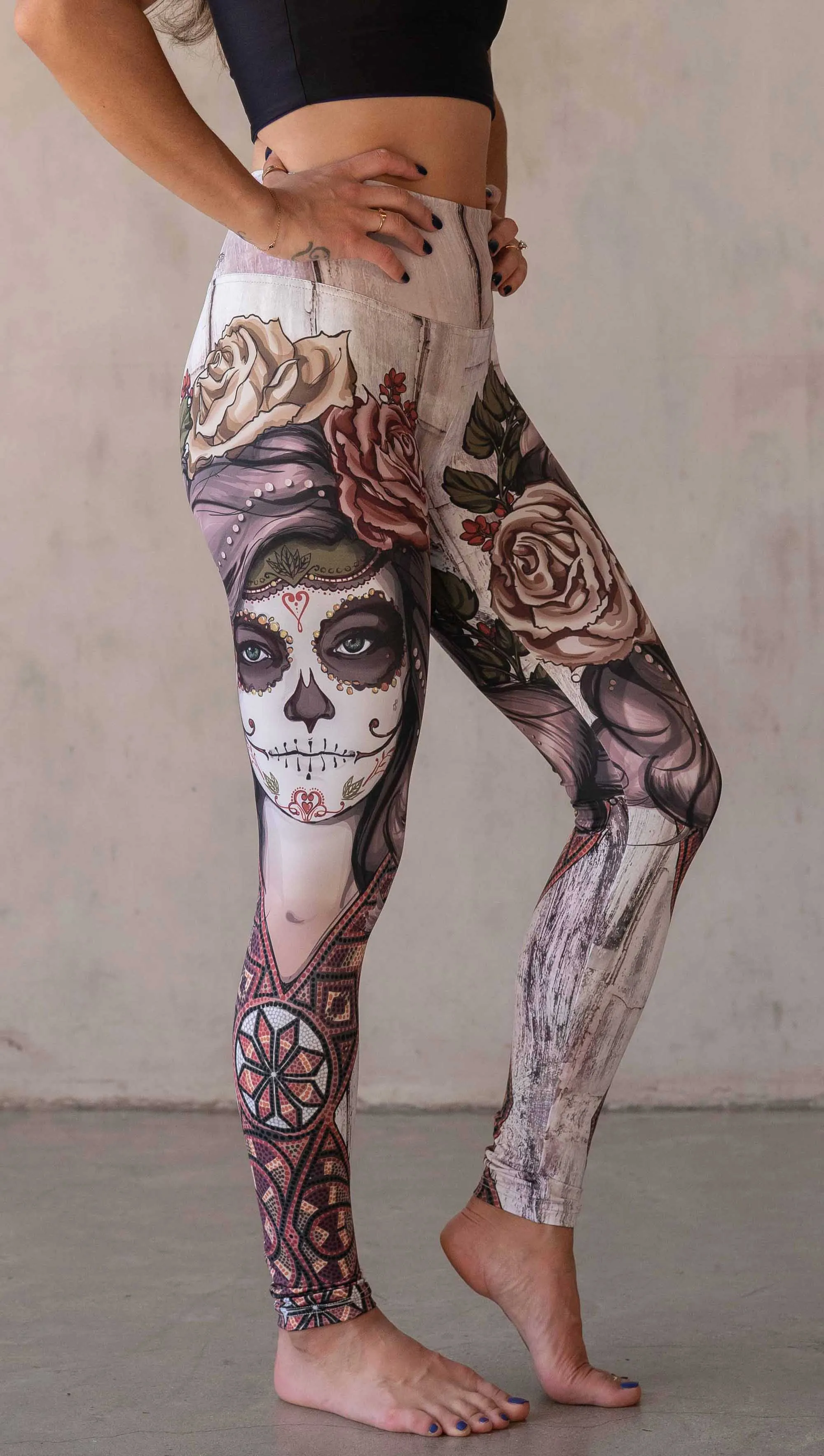 Sugar Skull (Remix) - Athleisure Leggings