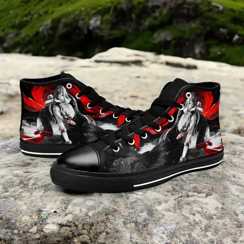 Tokyo Ghoul Ken Kaneki Rize Shoes High Top Sneakers for Kids and Adults