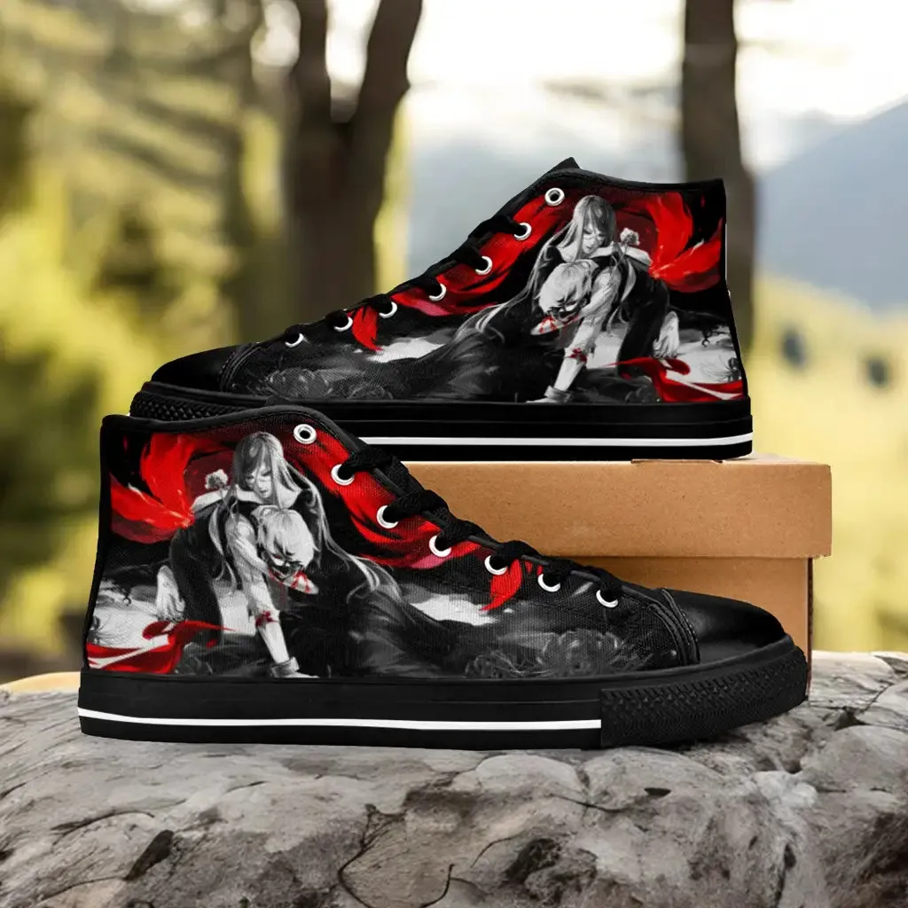 Tokyo Ghoul Ken Kaneki Rize Shoes High Top Sneakers for Kids and Adults