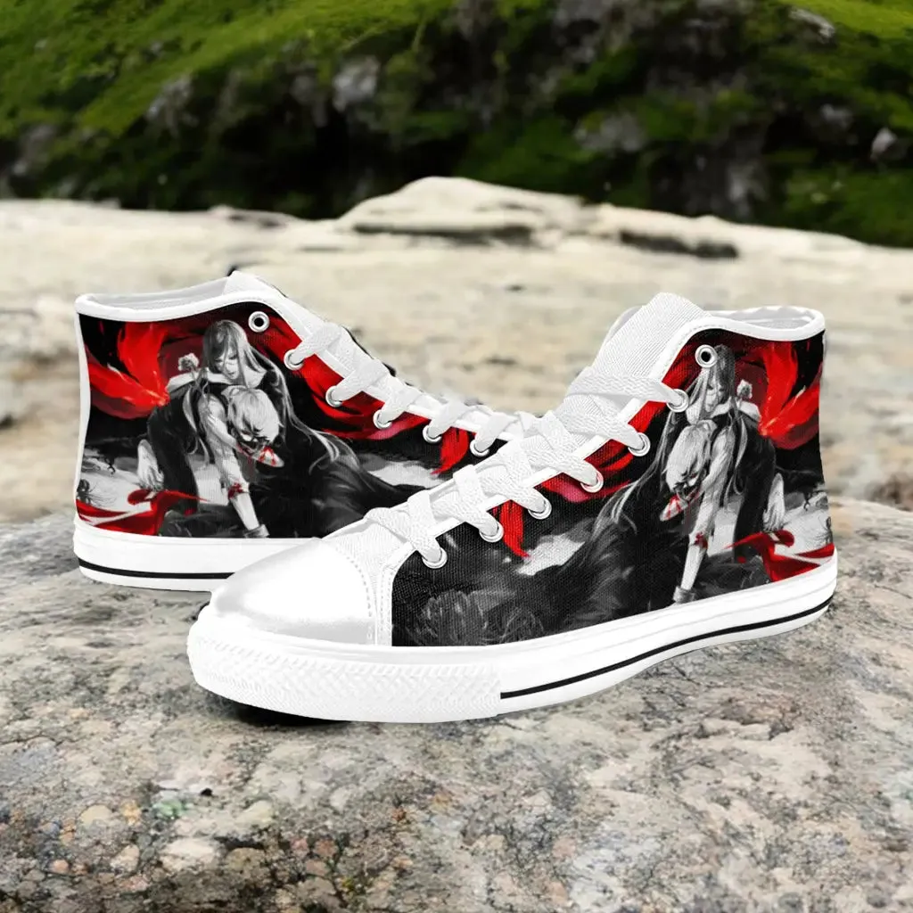 Tokyo Ghoul Ken Kaneki Rize Shoes High Top Sneakers for Kids and Adults