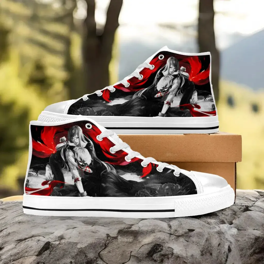 Tokyo Ghoul Ken Kaneki Rize Shoes High Top Sneakers for Kids and Adults