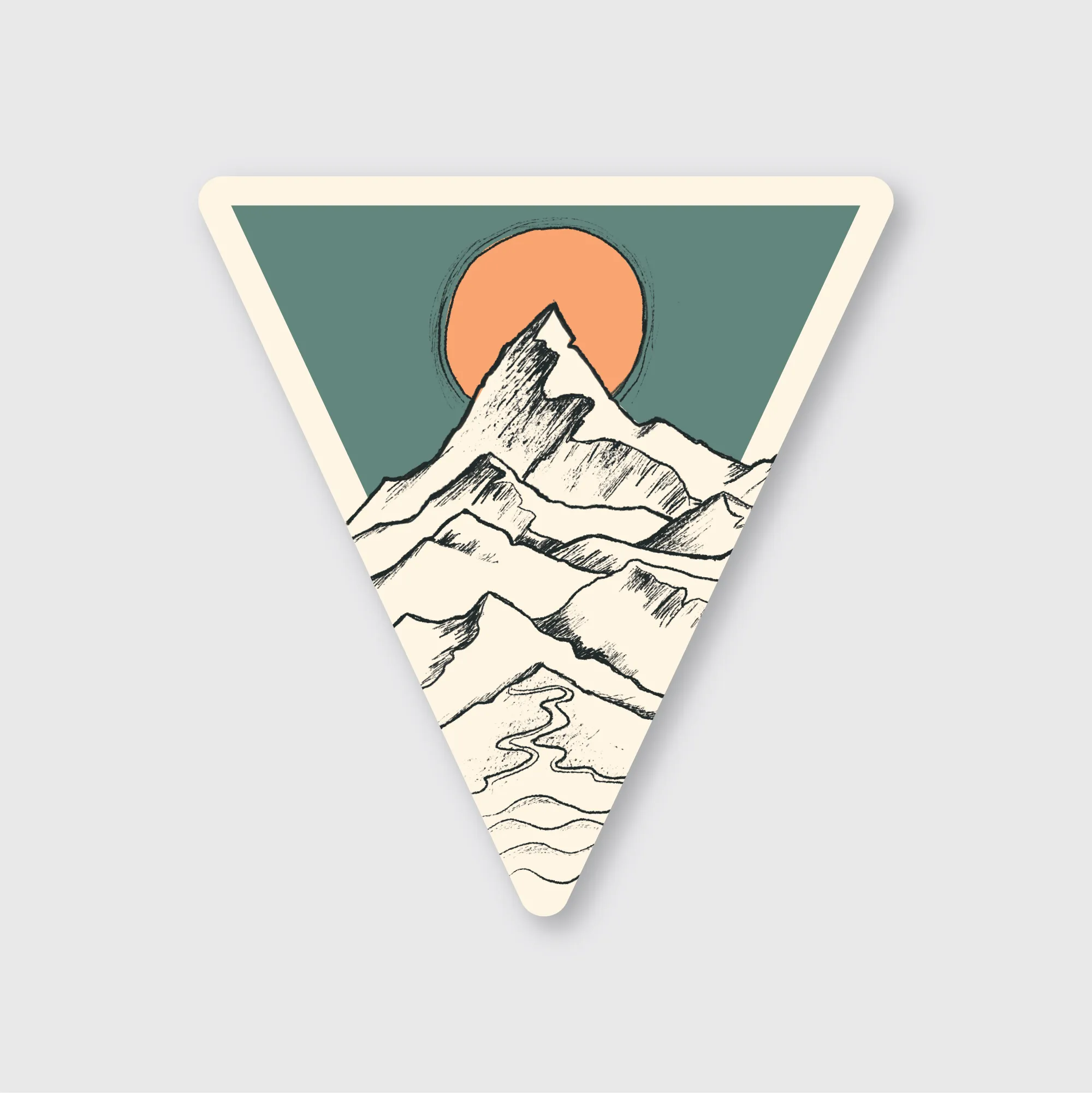 Tri Mountain Sketch Sticker