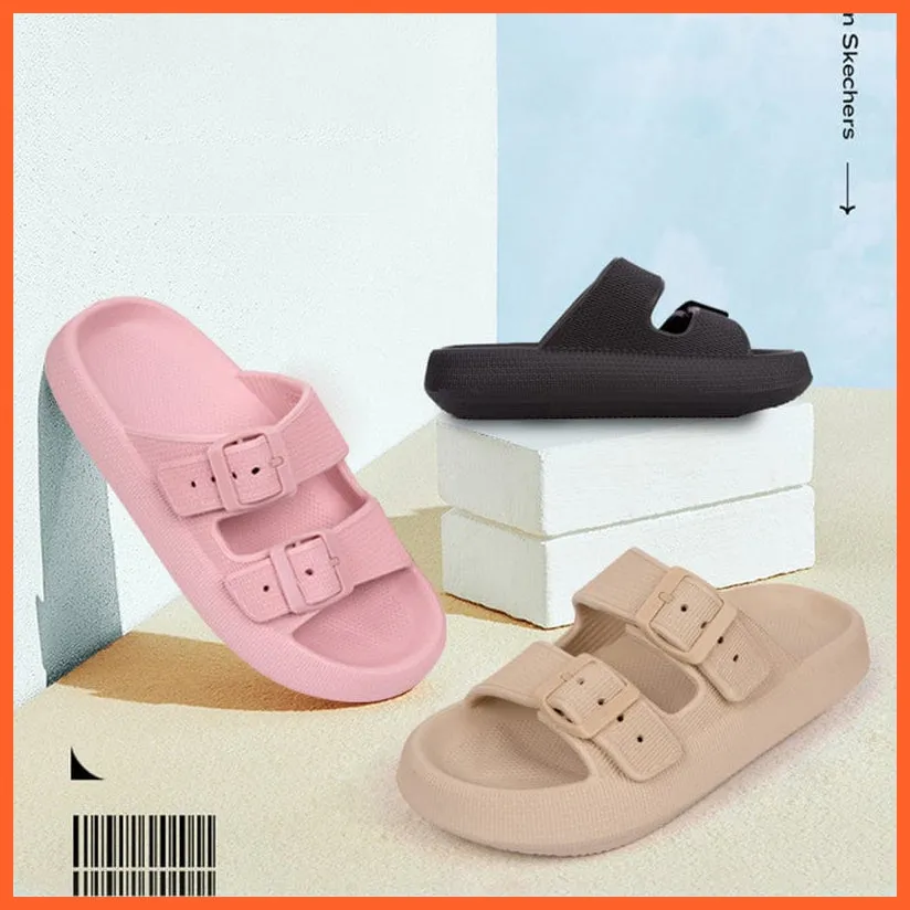 Unisex Thick Platform Anti-Slip Slippers For Summer