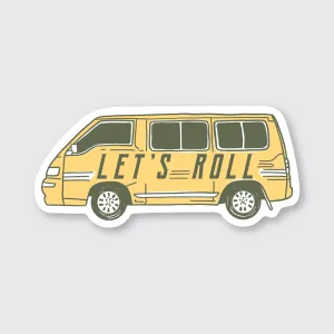Van Let's Roll Sticker