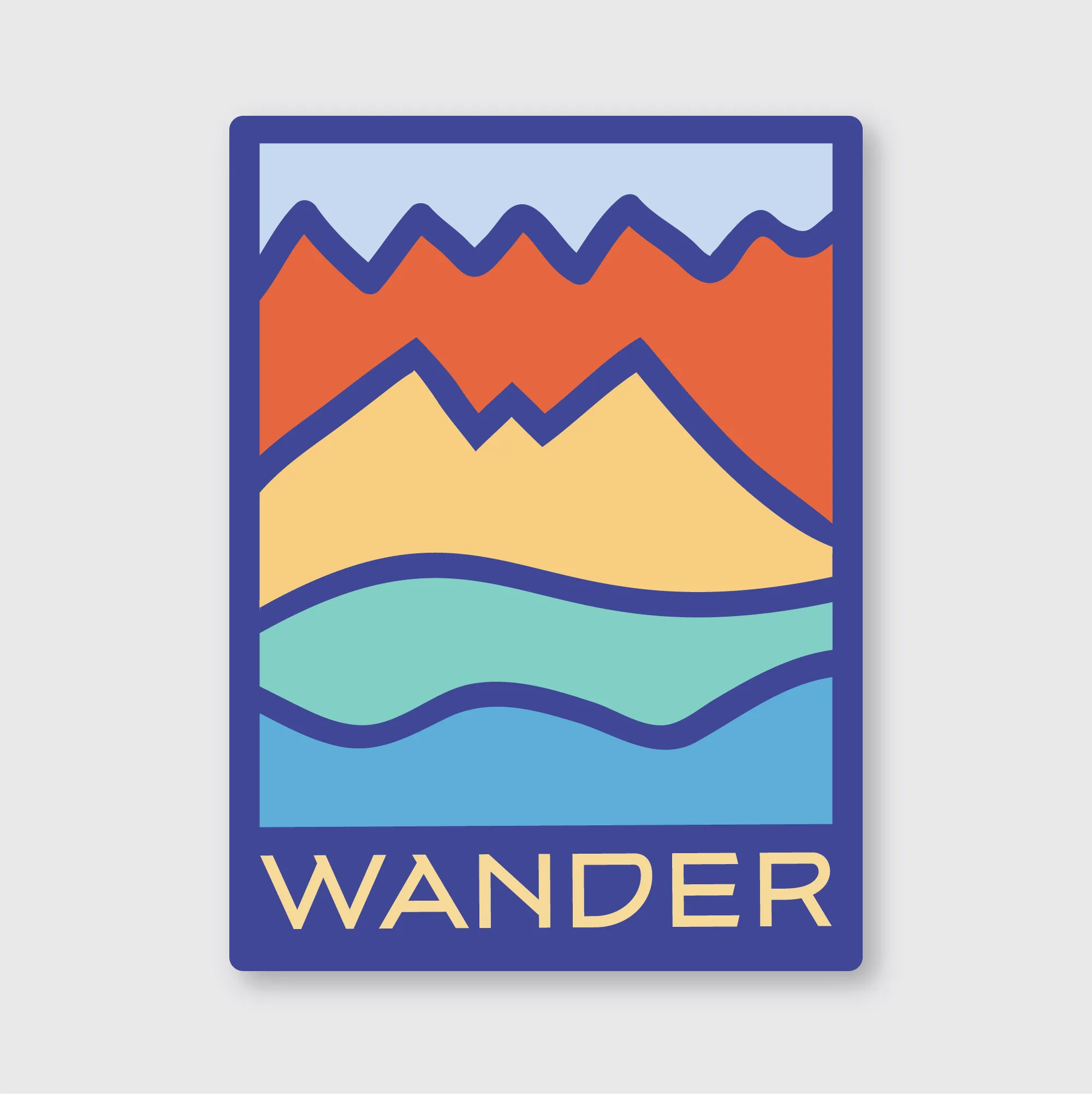 Wander Abstract Sticker