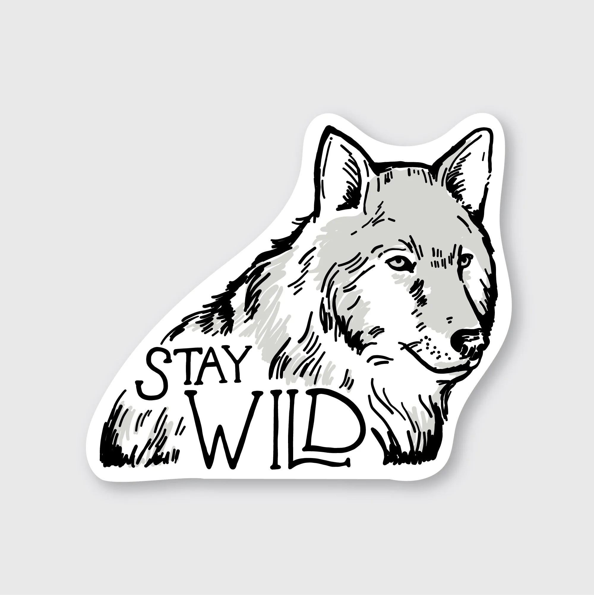 Wolf Stay Wild Sticker
